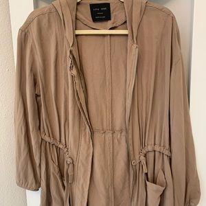 Tan lightweight cargo jacket